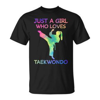 Just A Girl Who Loves Taekwondo Taekwondo Player T-shirt - Thegiftio UK