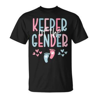 Keeper Of The Gender Reveal Announcement Baby Shower Party Unisex T-Shirt | Mazezy