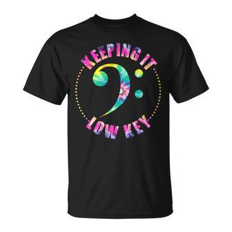 Keeping It Low Key Musician Classical Bass Clef Music T-Shirt - Seseable