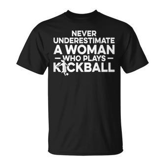 Kickball Player Woman Kick Ball Squad Team Unisex T-Shirt | Mazezy