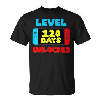 Kid 120 Days Of School Level Unlocked 120 Days Of School T-Shirt - Seseable