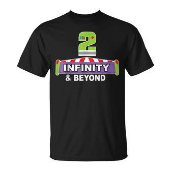 Kids 2 Year Old Two Infinity And Beyond 2Nd Birthday Boys Gi Unisex T-Shirt | Mazezy
