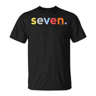 Kids 7Th Birthday Shirt For Boys 7 Seven | Age 7 Gift Ideas Unisex T-Shirt | Mazezy