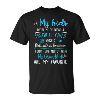 My Kids Accuse Me Of Having A Favorite Child Grandkids T-Shirt - Seseable