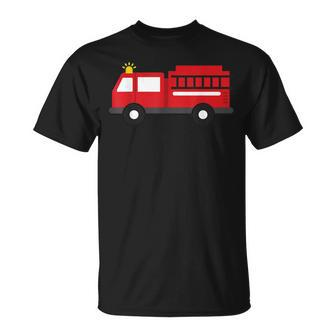 Kids Fire Fighter Truck Toddler Boys Firetruck T-Shirt - Seseable