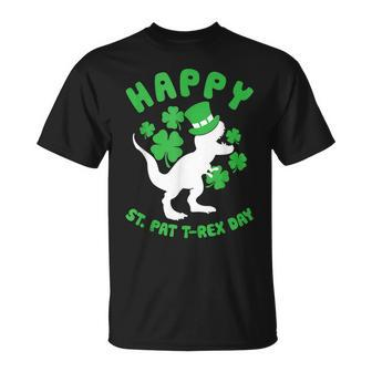Kids Happy St Pat Trex Day Dino St Patricks Day Toddler Boys V2 T-Shirt | Seseable CA