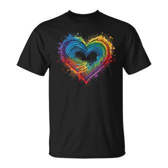 Kids Tie Dye Heart Valentines Day Graphic Girls Toddler Boys T-Shirt - Seseable