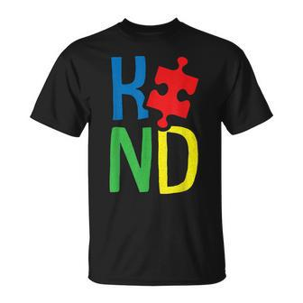 Kind Autism Awareness Puzzle Baby Boys Girls Toddlers Kids Unisex T-Shirt | Mazezy