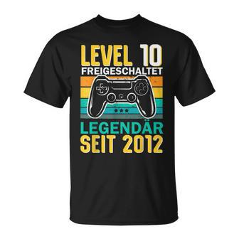 Kinder Level 10 Jahre Geburtstag Junge Gamer 2012 Geburtstag T-Shirt - Seseable