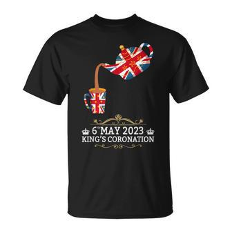 Kings Coronation 2023 Union Jack Kids & Coronation Teapot Unisex T-Shirt | Mazezy