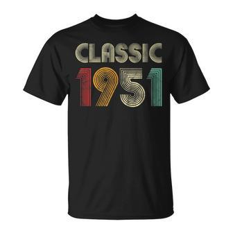 Klassisch 1951 Vintage 72 Geburtstag Geschenk Classic T-Shirt - Seseable