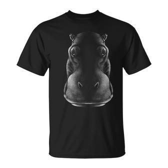 Künstler Tier Flußpferd Lustiges Hippo Nilpferd T-Shirt - Seseable