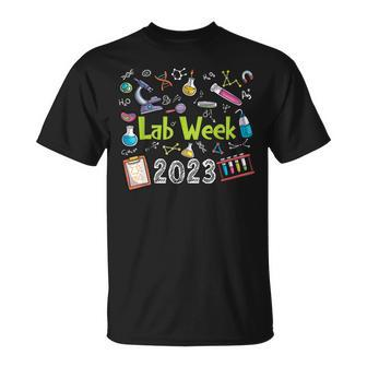 Lab Week 2023 Laboratory Tech Medical Technician Scientist Unisex T-Shirt | Mazezy