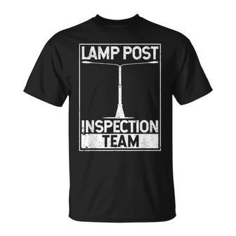 Lamp Post Inspection Team Geocaching Funny Geocache Lover Unisex T-Shirt | Mazezy