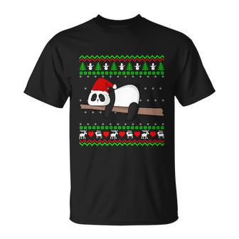 Lazy Panda Ugly Christmas Sweater Great Gift Unisex T-Shirt - Monsterry