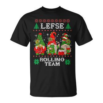 Lefse Rolling Team Gnome Baking Tomte Matching Christmas T-shirt - Seseable