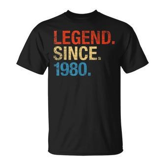 Legend Since 1980 42 Geburtstag Geschenk Legende Seit 1980 T-Shirt - Seseable