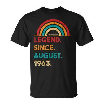 Legend Since August 1963 59 Geburtstag Geschenk Born In 1963 T-Shirt - Seseable