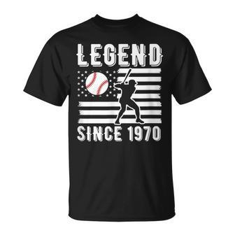 Legend Baseballspieler Seit 1970 Pitcher Strikeout Baseball T-Shirt - Seseable