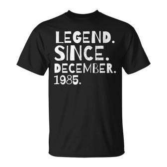 Legend Since December 1985 Geburtstag Bruder Schwester T-Shirt - Seseable