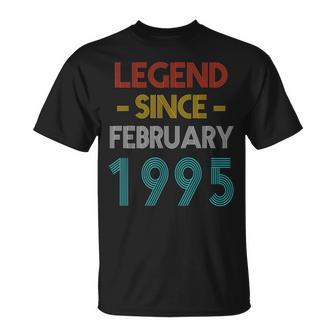 Legend Since Februar 1995 Vintage Geburtstag T-Shirt - Seseable