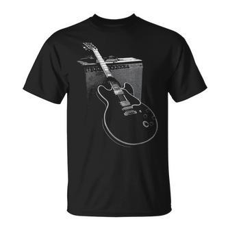 Legendäre Blues Gitarre Und Amp T-Shirt - Seseable