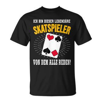 Legendäre Skatspieler Skatkarten Skat Spielen Skatspieler T-Shirt - Seseable