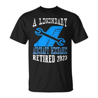Legendary Aircraft Mechanic Retired 2023 Retirement Party Unisex T-Shirt | Mazezy
