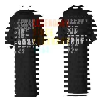 Legendary Since February 1963 60Th Birthday 60 Years Old T-Shirt - Seseable
