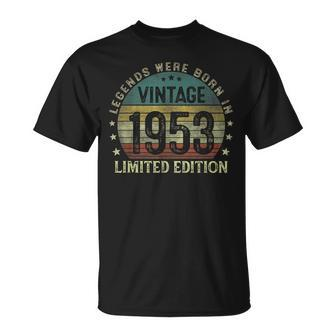 Legenden 1953 Geburtstag T-Shirt, 70 Jahre Retro Geschenk - Seseable