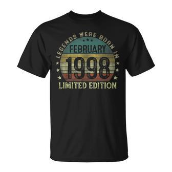 Legenden Feb 1998 Geburtstag T-Shirt, 25 Jahre Mann Geschenkidee - Seseable