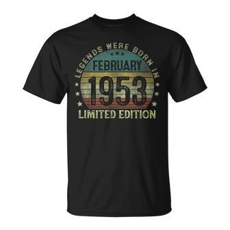 Legenden Februar 1953 T-Shirt, 70. Geburtstag Mann - Seseable