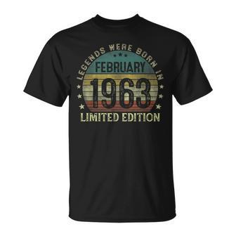 Legenden Februar 1963, 60. Geburtstag Mann V6 T-Shirt - Seseable
