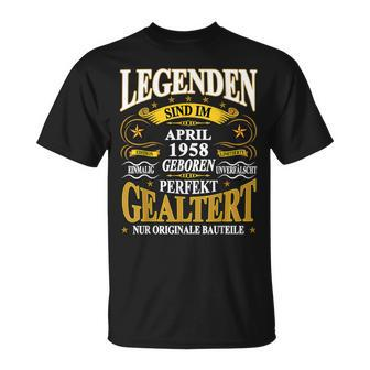 Legenden Sind Im April 1958 Geboren 65 Geburtstag Lustig V2 T-Shirt - Seseable