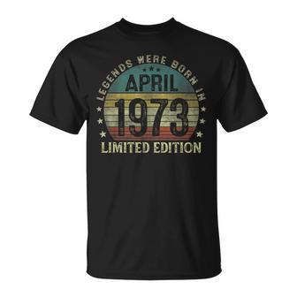 Legenden Wurden Im April 1973 Geschenk 50 Geburtstag Mann V8 T-Shirt - Seseable