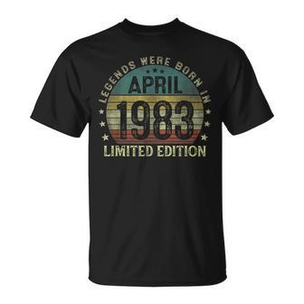 Legenden Wurden Im April 1983 Geschenk 40 Geburtstag Mann V10 T-Shirt - Seseable