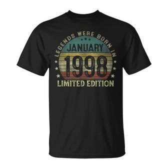 Legenden Wurden Im Januar 1998 Geschenk 25 Geburtstag Mann V5 T-Shirt - Seseable
