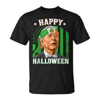 Leprechaun Biden Happy Halloween For St Patricks Day T-Shirt - Seseable
