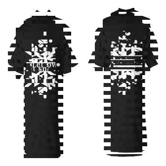 Let It Snow With Snowflake T-shirt - Thegiftio