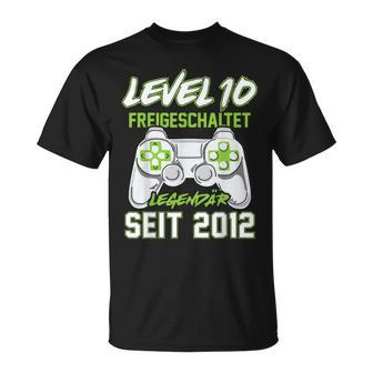 Level 10 Jahre Geburtstags Junge Gamer 2012 Geburtstag T-Shirt - Seseable