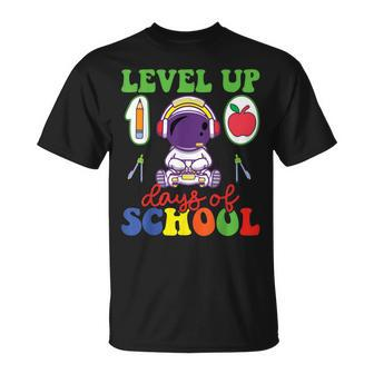 Level Up 100 Days Of School Gamer Game Lover Happy 100Th Day T-shirt - Thegiftio UK