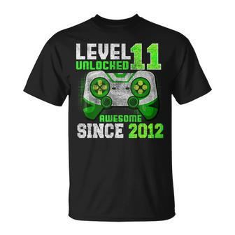 Level 11 Unlocked Video Gamer 11Th Birthday V4 T-Shirt - Seseable