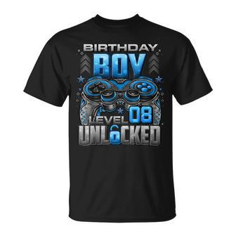 Level 8 Unlocked Awesome Since 2015 8Th Birthday Gaming Unisex T-Shirt | Mazezy