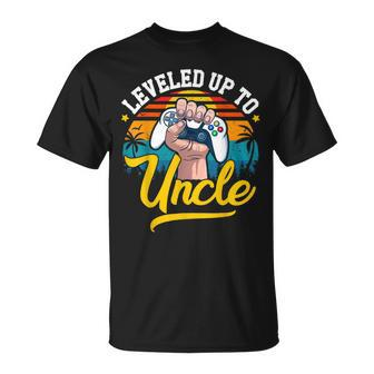 Leveled Up To Uncle Promoted To Uncle 2023 Video Gamer Men T-Shirt - Seseable