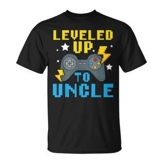 Leveled Up To Uncle Proud Uncle Best Uncle Ever Gamer Gift For Mens Unisex T-Shirt - Seseable