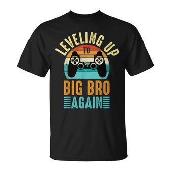 Leveling Up To Big Bro Again Vintage Big Brother Again T-shirt - Thegiftio UK