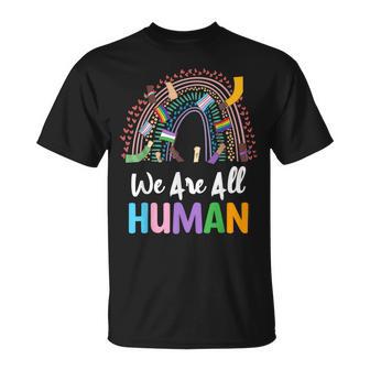 Lgbtq Wir Sind Alle Menschen T-Shirt - Seseable