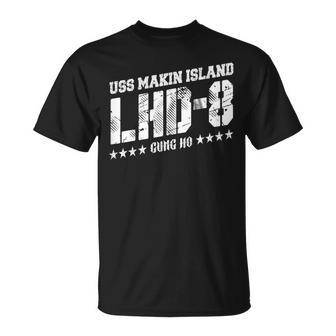 Lhd-8 Uss Makin Island Assault Navy Ship San Diego T-Shirt - Seseable