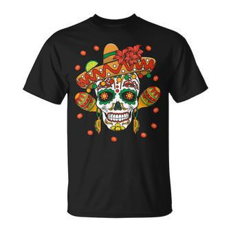 Lime El Dia De Los Muertos Taco Tequila Happy Cinco De Mayo Unisex T-Shirt | Mazezy CA