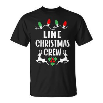 Line Name Gift Christmas Crew Line Unisex T-Shirt - Seseable